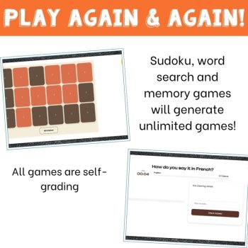 French Vocabulary practice Games Cars & Driving Digital Activities No Prep, image 4