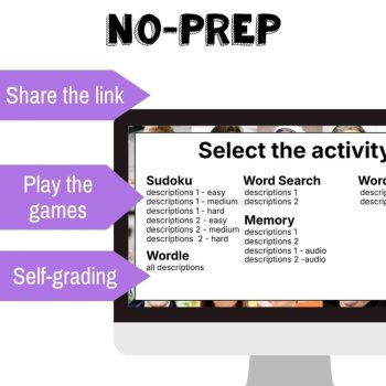 French vocabulary activity practice games physical descriptions, image 2