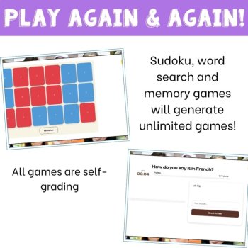 French vocabulary activity practice games physical descriptions, image 4