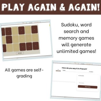 French vocabulary activity practice games furniture les meubles, image 4