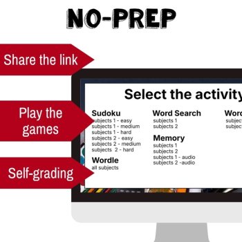 French school vocabulary activity practice games school subjects classes, image 2