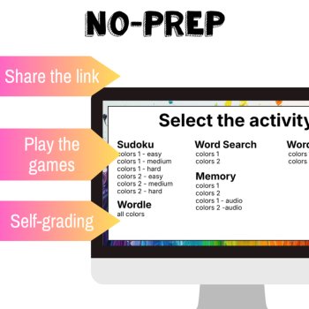 French Colors Vocab Games | Les Couleurs Practice Activity Color Game, image 2