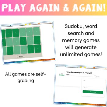 French Colors Vocab Games | Les Couleurs Practice Activity Color Game, image 4