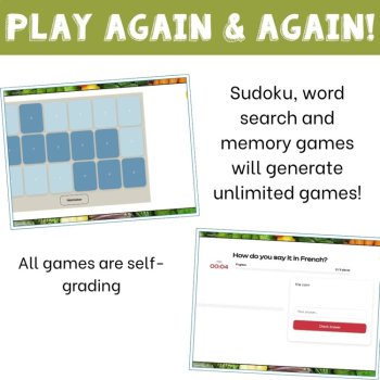 French vocabulary activity practice games vegetables les légumes games, image 4