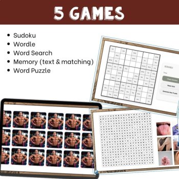 French vocabulary activity practice games body parts le corps games, image 3