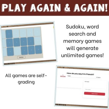 French vocabulary activity practice games body parts le corps games, image 4