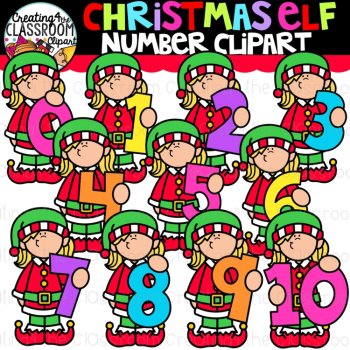 Christmas Number Clipart Bundle {Number Clipart}, image 2