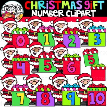 Christmas Number Clipart Bundle {Number Clipart}, image 3