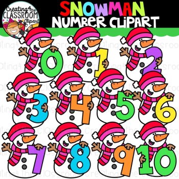 Christmas Number Clipart Bundle {Number Clipart}, image 4