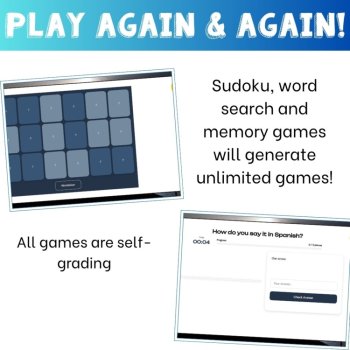 Spanish vocabulary activity practice games weather 6 different activities, image 4
