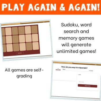 Spanish Kitchen Vocabulary Activities | Vocab Games for High School, image 4