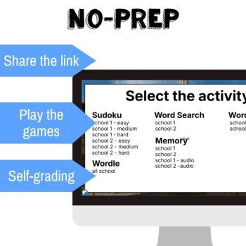 Spanish School Vocabulary Games | 6 No-Prep Digital Activities, image 2