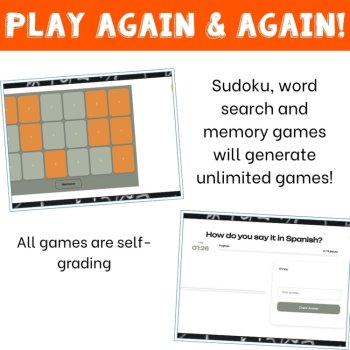 Spanish numbers 1-9 activity practice games 6 different no prep activities, image 4