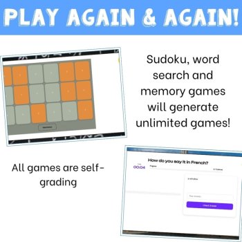 French School Vocabulary Games | 6 No-Prep Digital Activities Le lycée, image 4