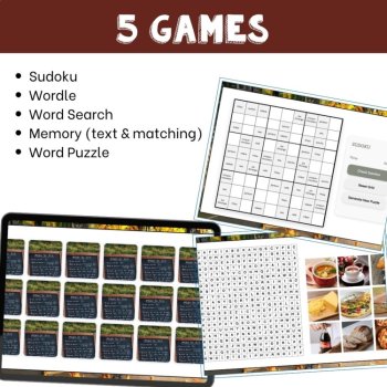 French Review Games for Café Food Vocabulary Practice Activities 6 games no prep, image 3