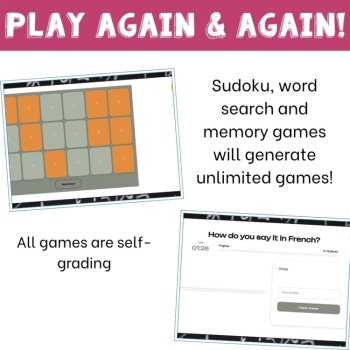 French numbers 1-9 activity practice games 6 different no prep activities, image 4