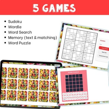 Spanish Fruit Vocabulary Games | 6 No-Prep Digital Activities, image 3