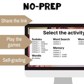 Spanish Clothing Vocabulary Games | 6 Digital Activities, image 2