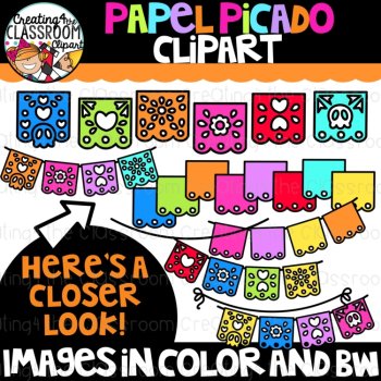 Papel picado Clipart {Mexican banner Clipart}, image 3