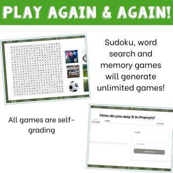Frenchified Soccer | French Vocabulary Games & Digital Activities, image 4