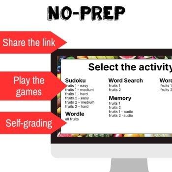French Fruit Vocabulary Games | 6 No-Prep Digital Activities, image 2