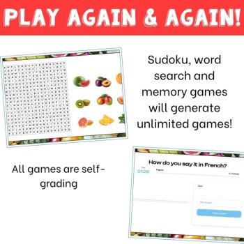 French Fruit Vocabulary Games | 6 No-Prep Digital Activities, image 4