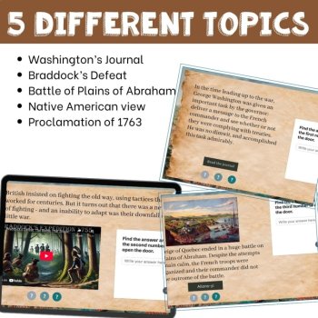 The French and Indian War Lesson for High School | Digital Escape Game, image 3