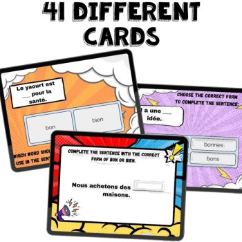 Bon vs Bien French Boom Cards | Adjective and Adverb Practice, image 3