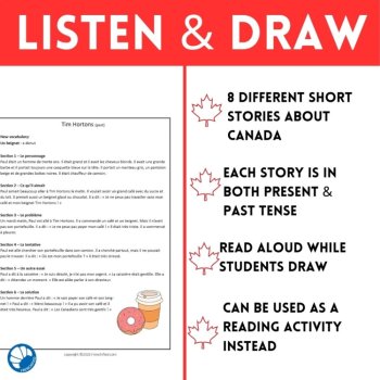 Canada Listen and Draw Activities | French Listening Comprehension Practice, image 3