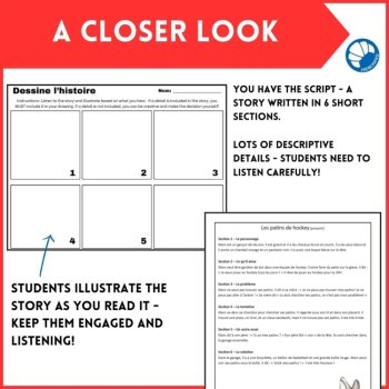 Canada Listen and Draw Activities | French Listening Comprehension Practice, image 4