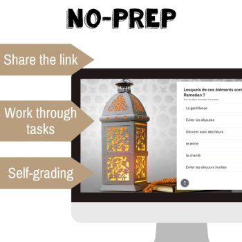 Eid al-Fitr Ramadan French reading comprehension and vocabulary activity, image 2