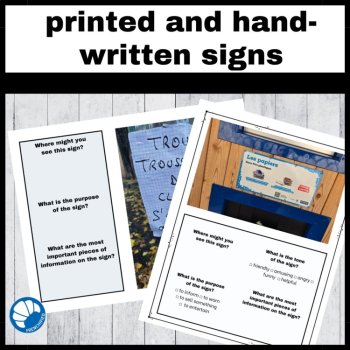 French Novice Level Reading Comprehension Authentic signs culture cognates, image 3