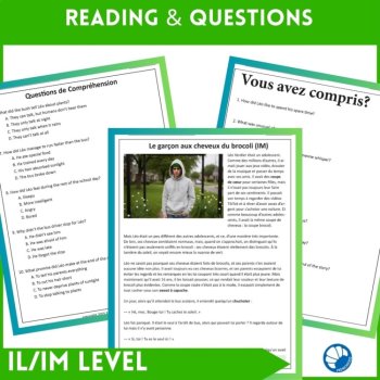 French reading comprehension passé composé & imparfait The Broccoli Haired Boy, image 4