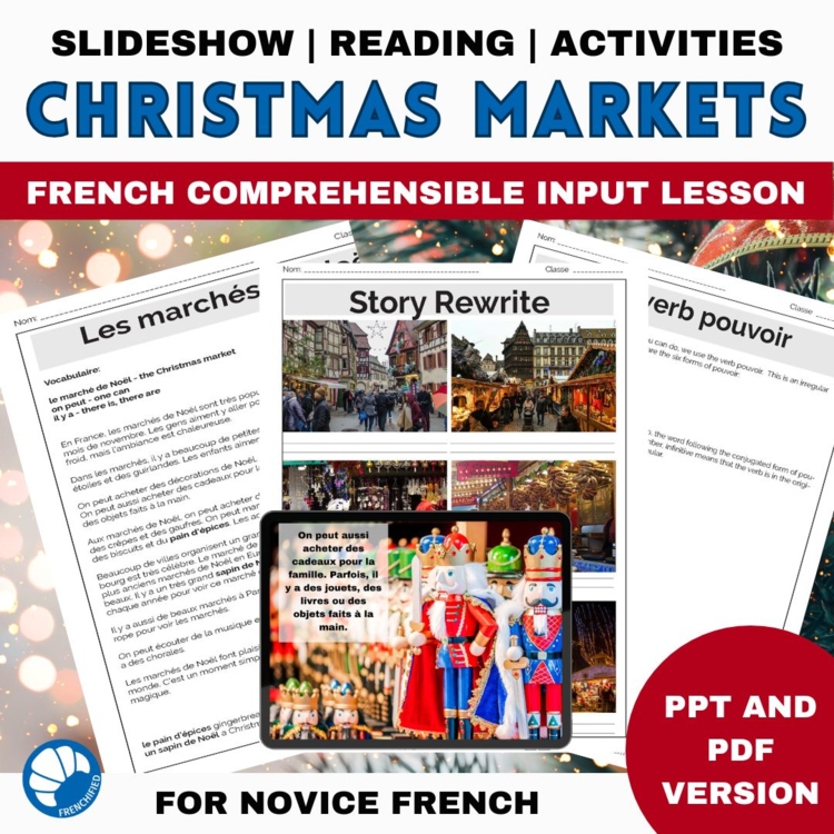 Beginning French CI Lesson Plan French Christmas markets winter reading