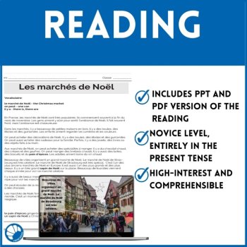 Beginning French CI Lesson Plan French Christmas markets winter reading, image 3