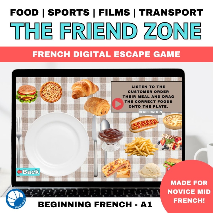 Beginning French Escape Room | Café, Movies, Transport & Sports