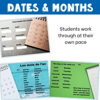 French Calendar Boom Cards | Days of the Week, Months and Dates, image 4