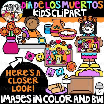 Dia de los Muertos Clipart Kids {Day of the Dead Clipart}, image 2