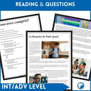 French back to school short story novice level reading comprehension la rentrée, image 2