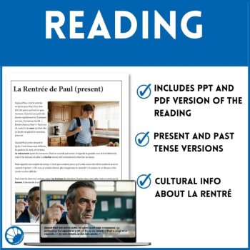 French back to school short story novice level reading comprehension la rentrée, image 3