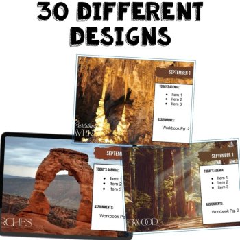 US National Parks decor Daily agenda slides science editable for Google Drive, image 3