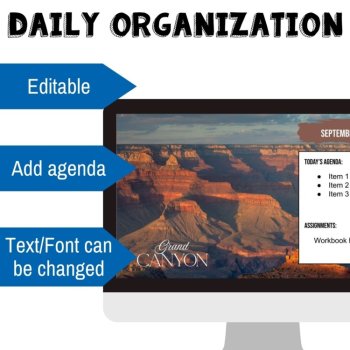 US National Parks decor Daily agenda slides science editable for Google Drive, image 4