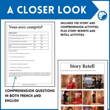French holiday short stories reading comprehension and answers Noel Valentine, image 4