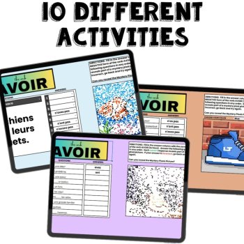 Avoir to have French grammar irregular verb conjugation practice activity, image 3