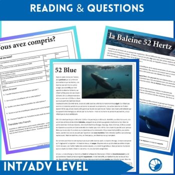 Loneliest Whale Reading Comprehension | Intermediate French Short Story, image 3