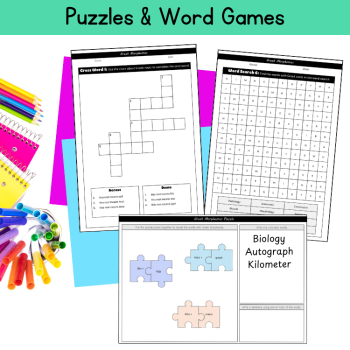 Middle School Morphology Word Puzzles Greek Roots Activities & Games ELA Review, image 3