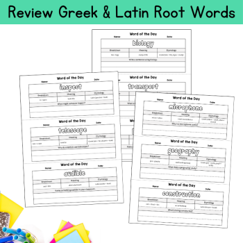 Morphology Notebook Root Word of the Day Greek & Latin Roots 5th 6th 7th Grade, image 4