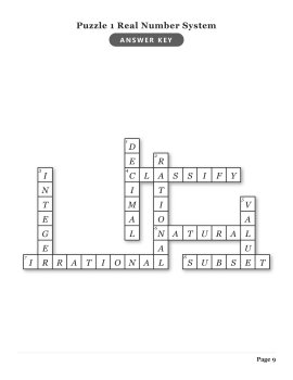 Algebra 1 Linear and Absolute Value Equations Crosswords with Word Bank, image 5