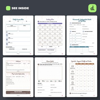 Editable Maternity Leave Binder, Short Leave Binder. Long Term Leave Binder. Sub Plans. Extended Leave. Substitute Emergency Sub Binder, image 4