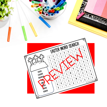Religious easter activity word search worksheet | Holy week coloring page |, image 3